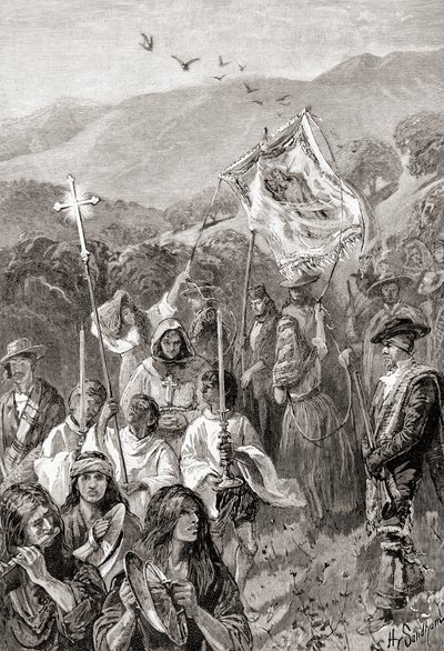 The legend of the founders of Los Angeles, from The Century Illustrated Monthly Magazine, published 1884 by Henry Sandham